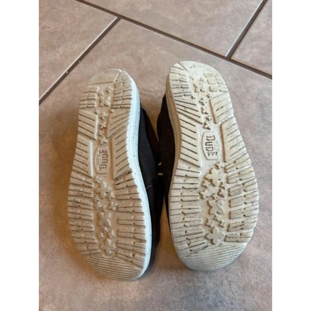 Hey Dude Wally Americana Youth Boys Size 5 US Navy Stars Stripes Canvas Loafers